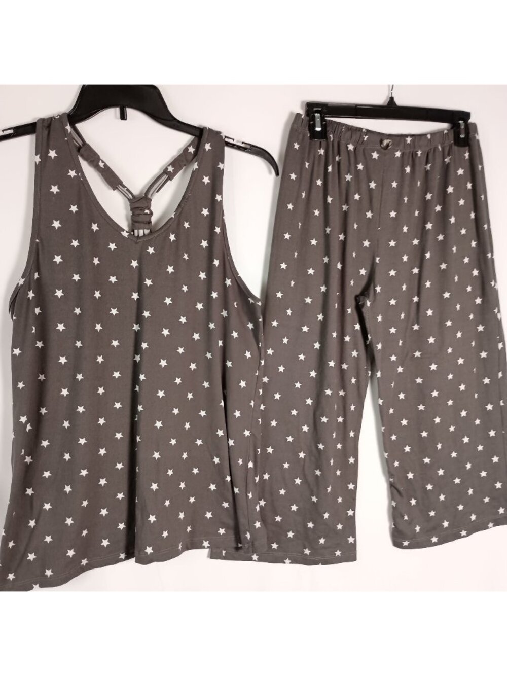 Emme Jordan Gray 2 Piece Loungewear Pajama Set Women 2X Soft Cozy Lounge